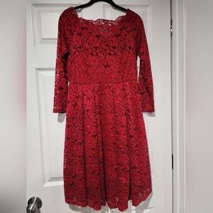 NWT Miusol Red Lace Dress Size M